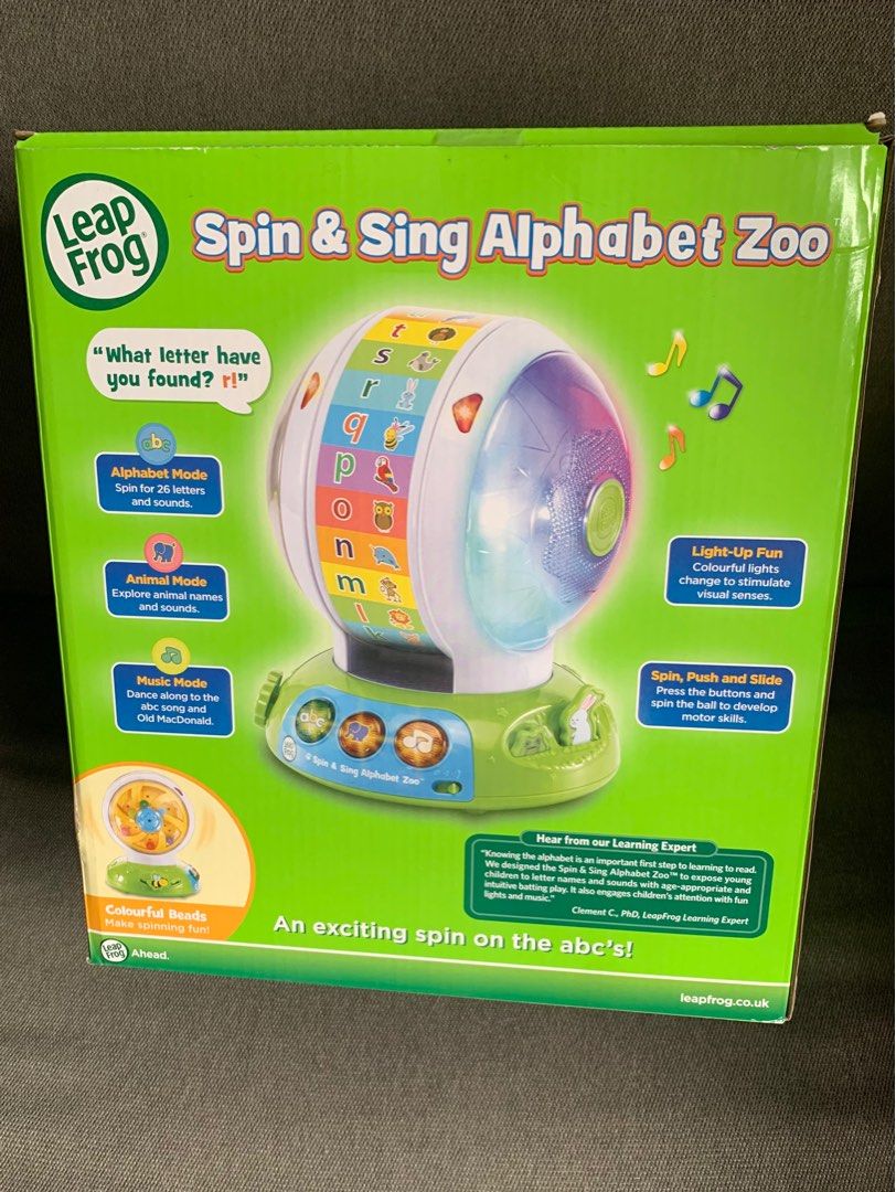 Leapfrog Spin and sing alphabet zoo, 兒童＆孕婦用品, 嬰兒玩具 Carousell