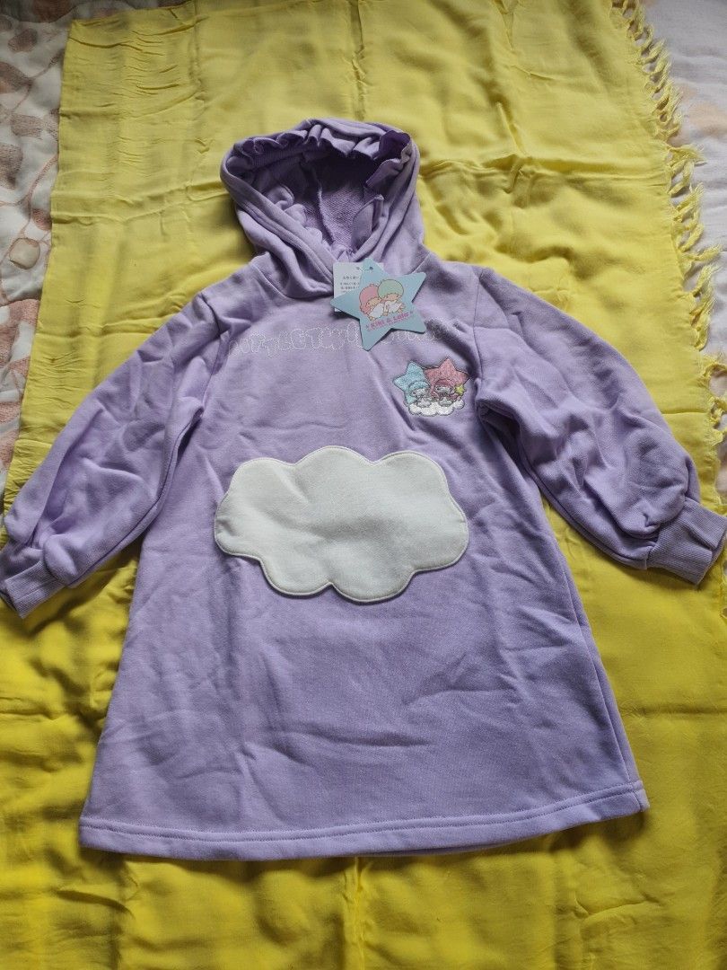 Little Twin Stars Kiddie Hoodie Dress, Babies u0026 Kids, Babies u0026 Kids Fashion  on Carousell