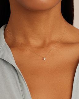 LOVISA Diamond Simple Necklace Silver 625