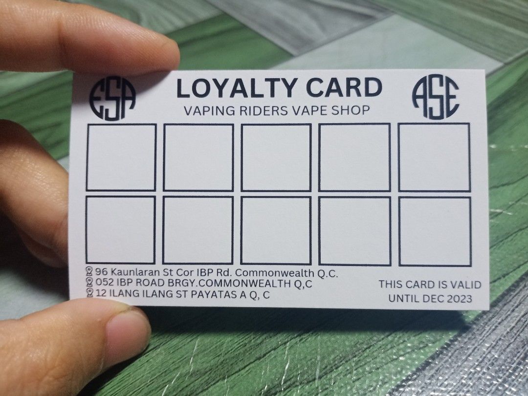 Loyalty card on Carousell