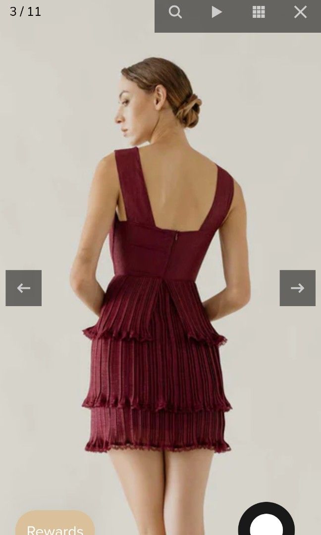 Maroon chiffon clearance dress