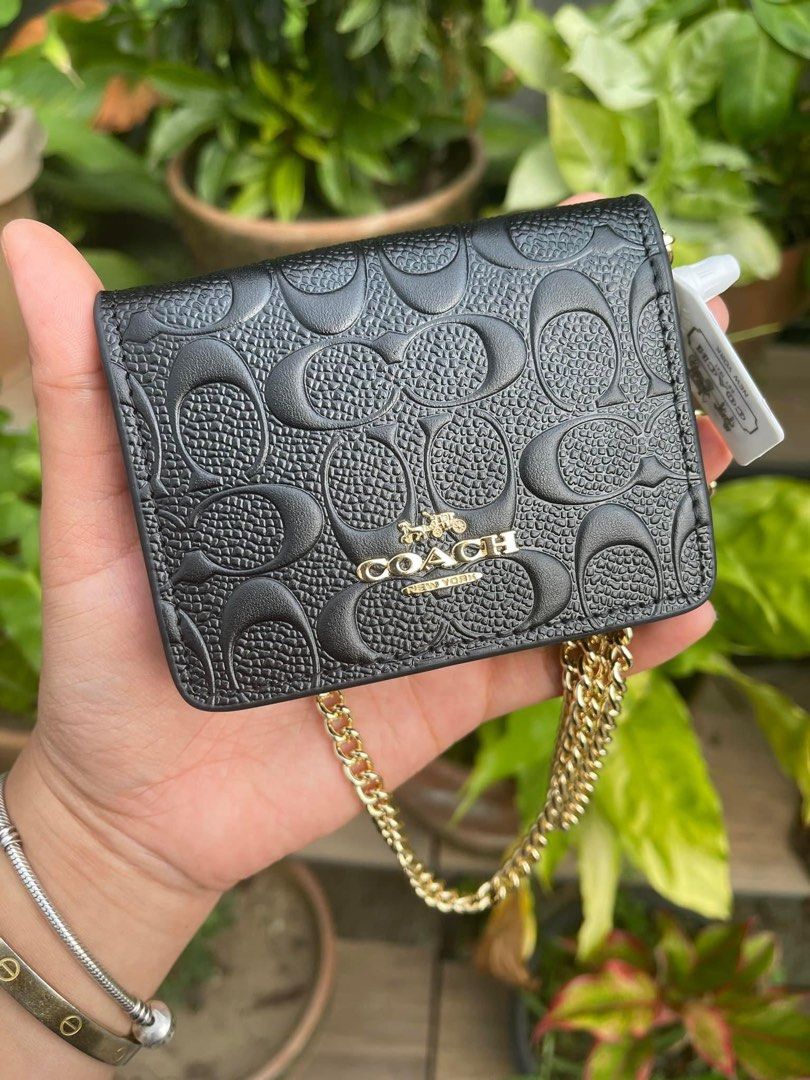 Coach Mini Wallet Chain Crossbody Sling Bag, Luxury, Bags & Wallets on  Carousell