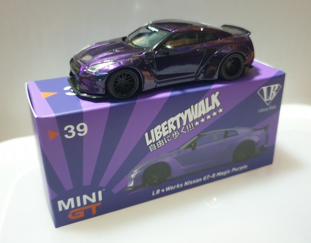Mini Gt R35 Magic Purple, Skyline Purple Gtr, Mini Gt Gtr Magic