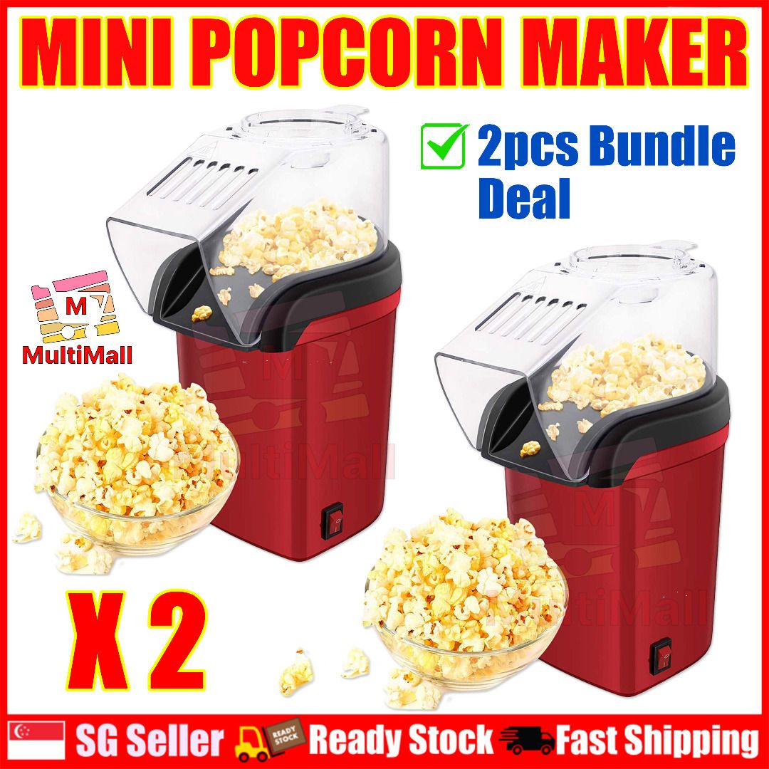  Mini Popcorn Maker, 1200W Fast Popcorn Making Machine, Hot Air Popcorn  Popper with Wide Mouth Design, Oil and BPA Free, for Small Home Party: Home  & Kitchen