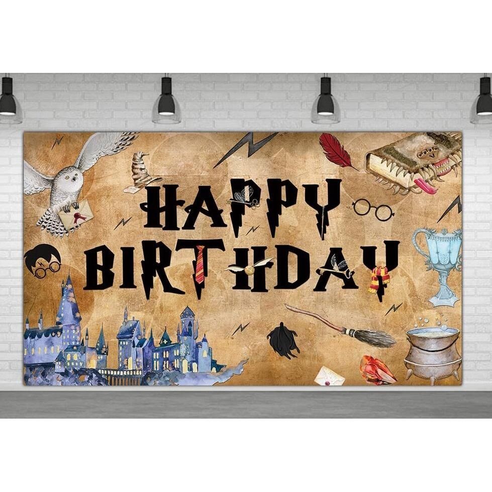 Harry Potter Happy Birthday Banner, Harry Potter Inspired Decoration (HBD)  : : Toys & Games