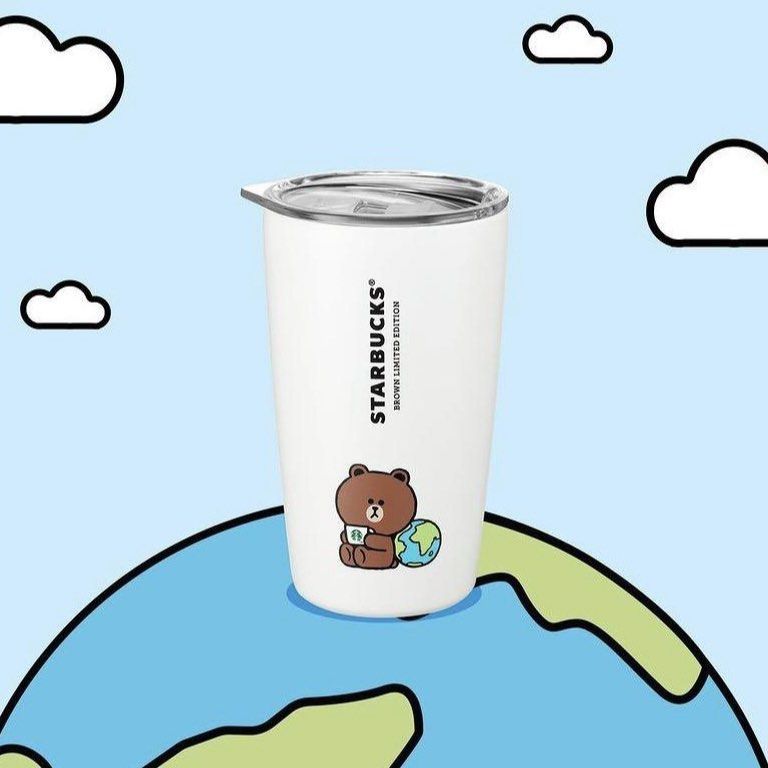 NEW Starbucks x LINE Friends Earth Day Collection Brown Limited Edition