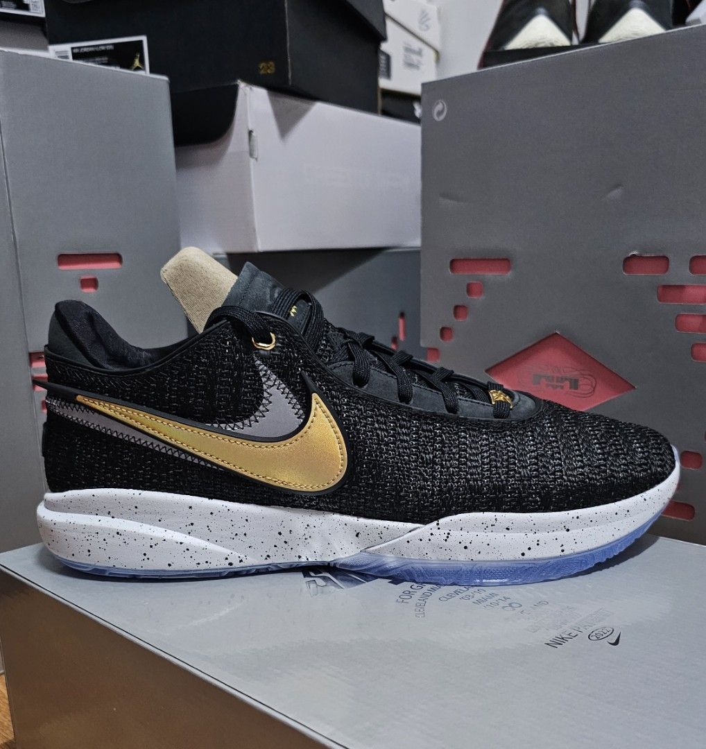Nike lebron gold black clearance