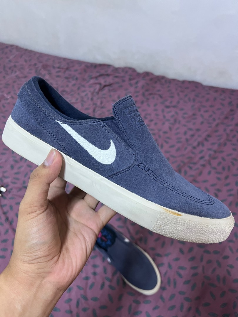 Nike sb zoom stefan janoski slip rm skate shoes - lt armory blue/black new arrivals
