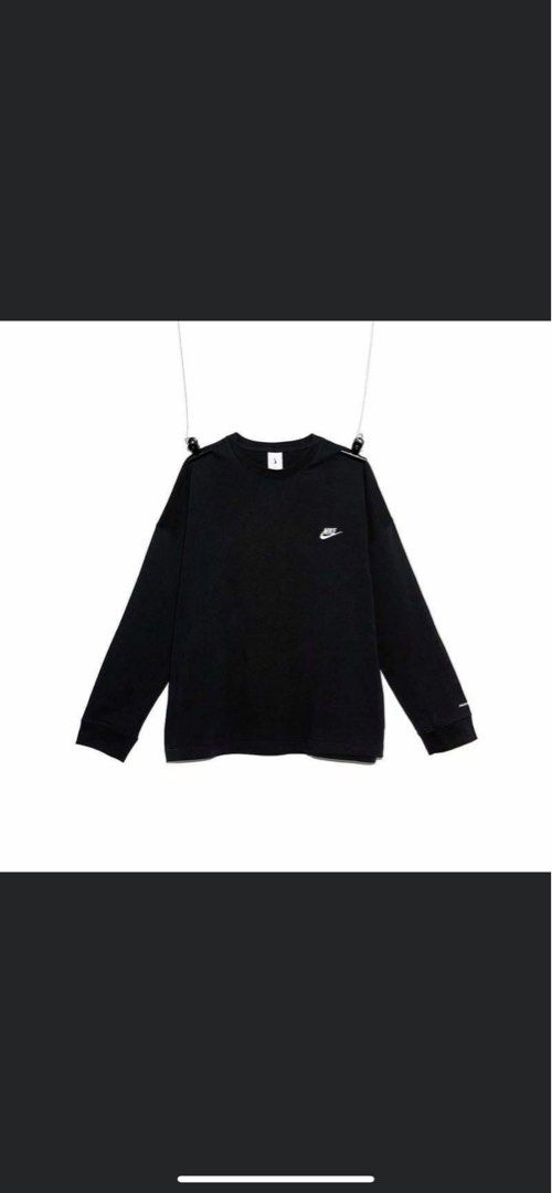 NIKE X PEACEMINUSONE G-DRAGON LONG SLEEVE BLACK T-SHIRT, 男裝