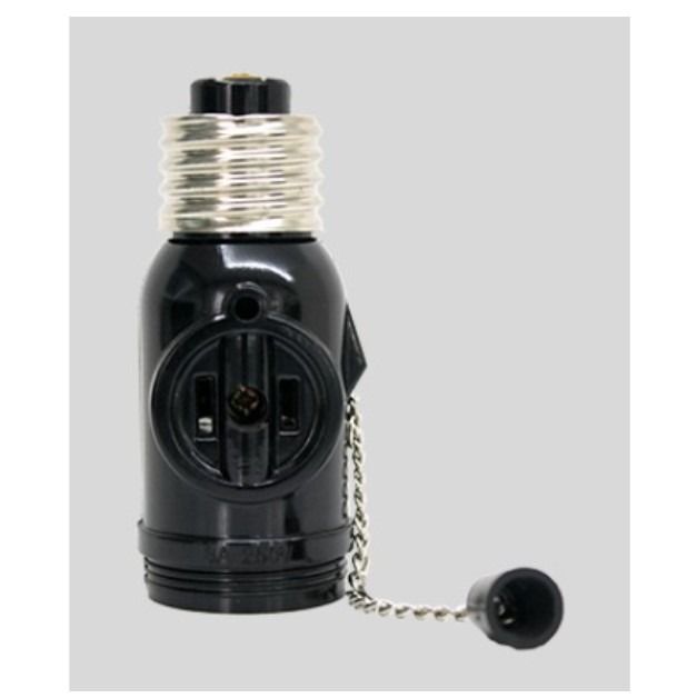 Pull chain store bulb socket