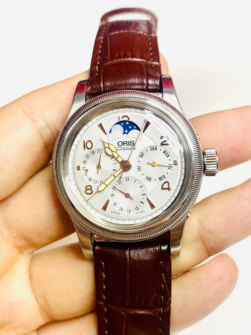Oris big hot sale crown moonphase 38mm