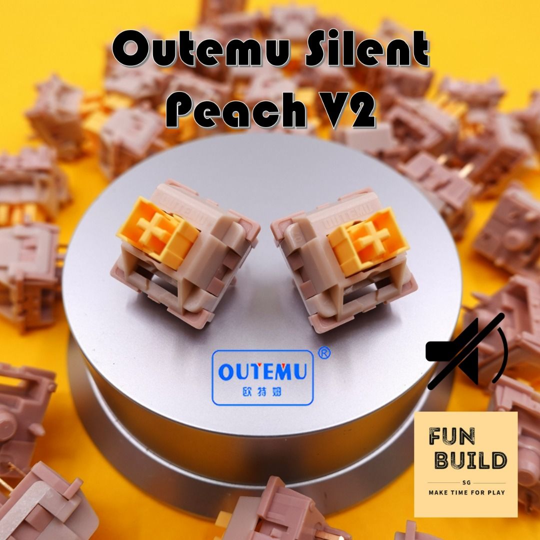 Outemu Peach V2 Silent Switches for Mechanical Keyboard, Computers ...