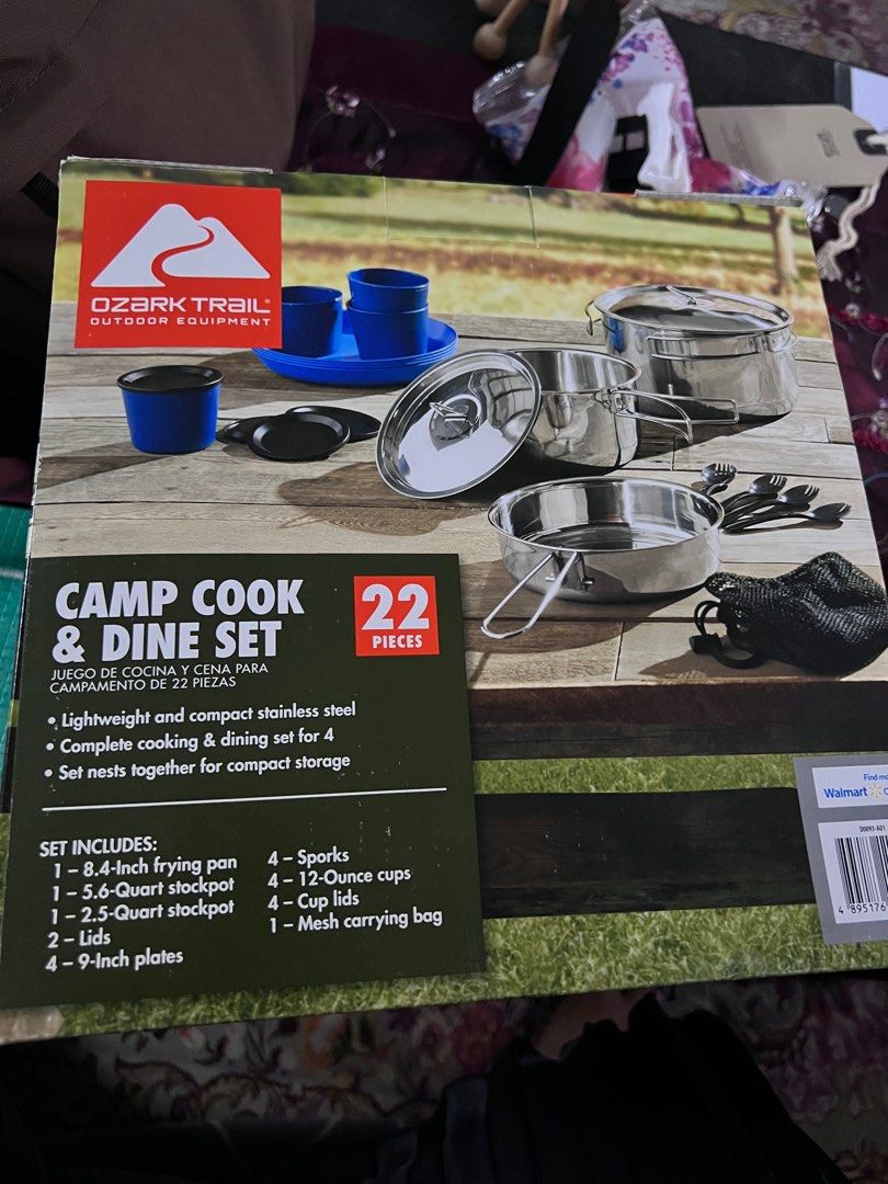 Ozark trail 22 piece camp cook and dine set outlet