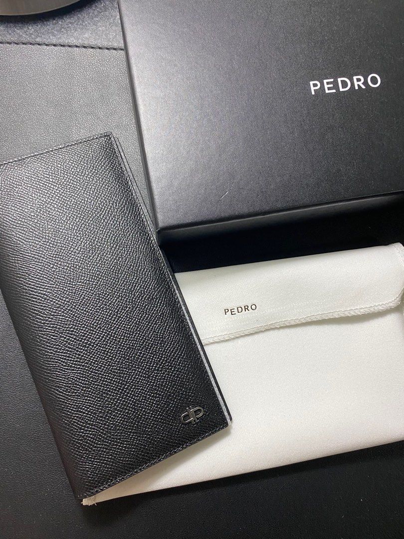 PEDRO Icon Leather Long Wallet - Black, Men's Fashion, Watches ...