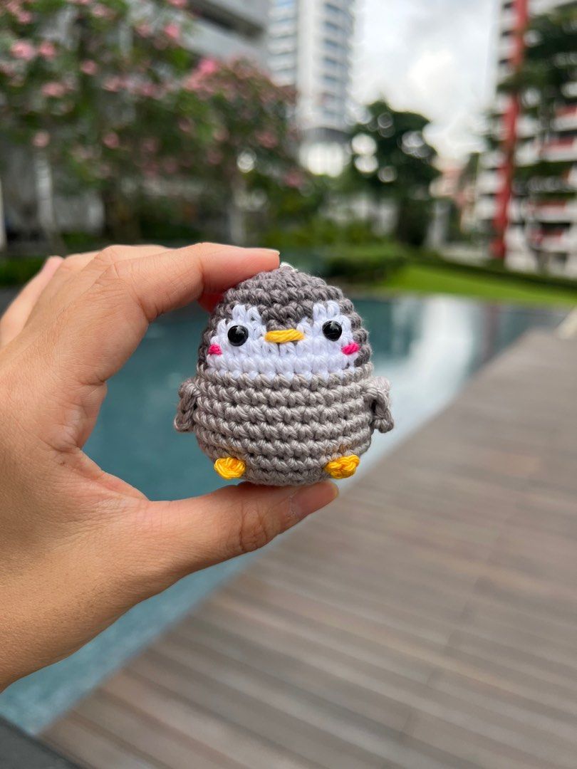 Baby Penguin Keychain Crochet