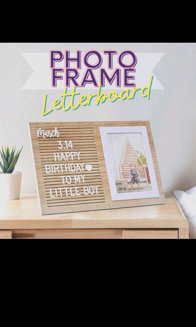 Photo frame letterboard, Furniture & Home Living, Home Decor, Frames