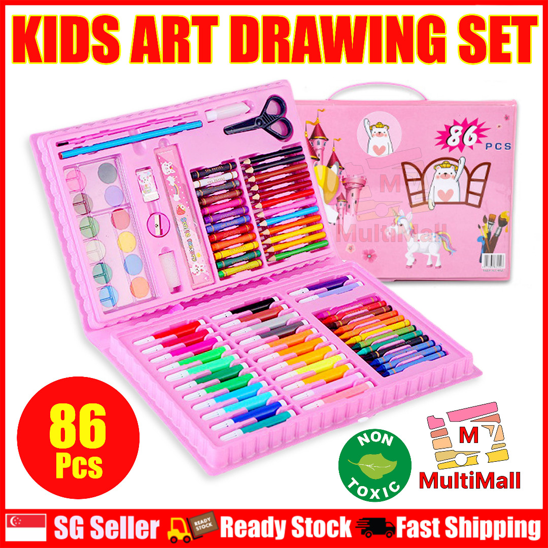 86 pcs 42 pcs Kids Coloring Set Painting Water Color Crayon Drawing Set Art Set  Children Drawing Set