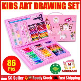 208pcs HB rainbow drawing art set for kids