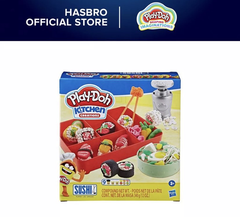 PlayDoh Kitchen Creations Sushi Play Food Set, Toys for Kids 3 Years
