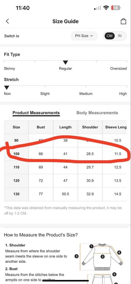Shein baby size chart 2025