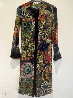 Printed long sleeves chiffon dress