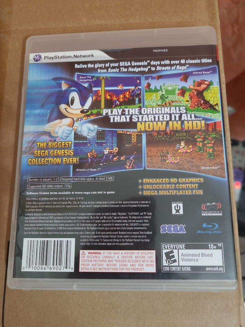 Ps3 Sonic's Ultimate Genesis Collection, Video Gaming, Video Games ...