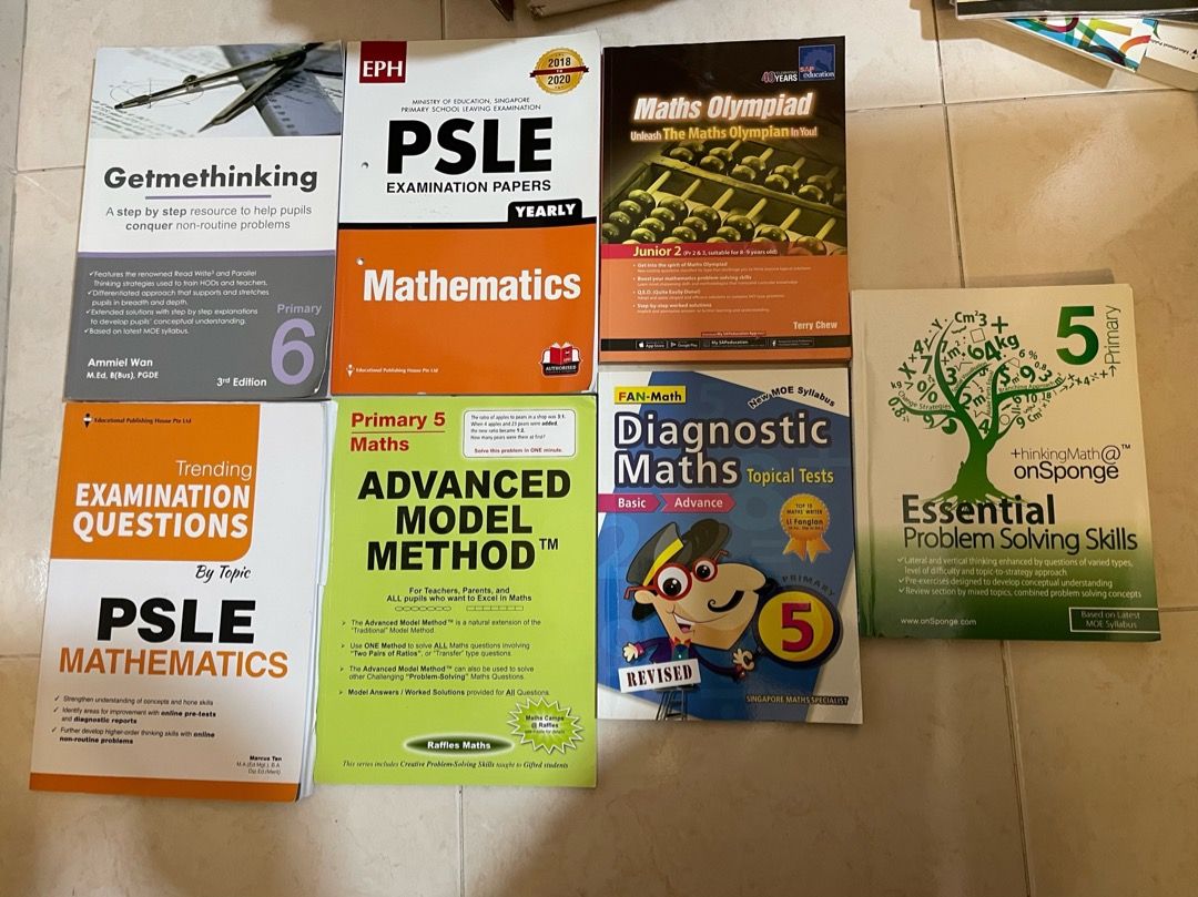 PSLE P6 Math Books (Getmethinking, EPH, EPH, Fan Math, Onsponge ...