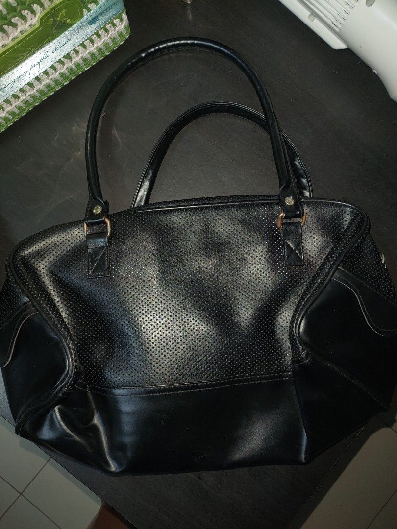 Puma black deals leather bag