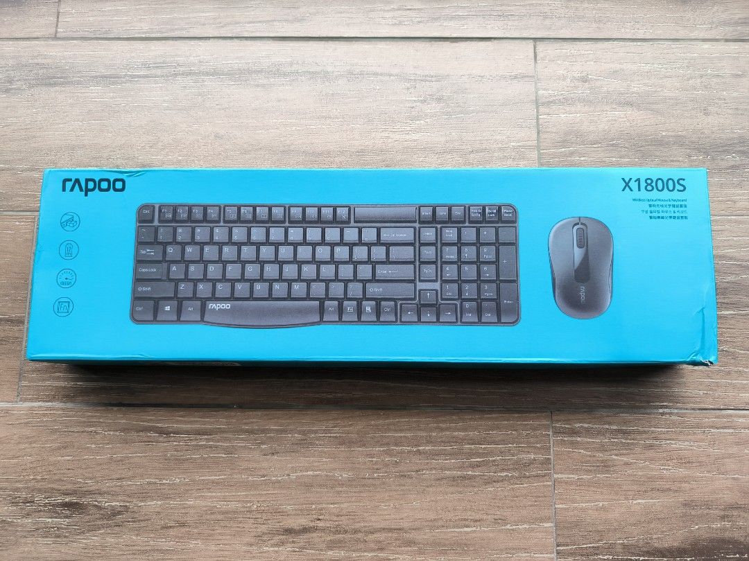 Rapoo x1800s Wireless Keyboard+ Mouse Combo, Computers & Tech, Parts ...