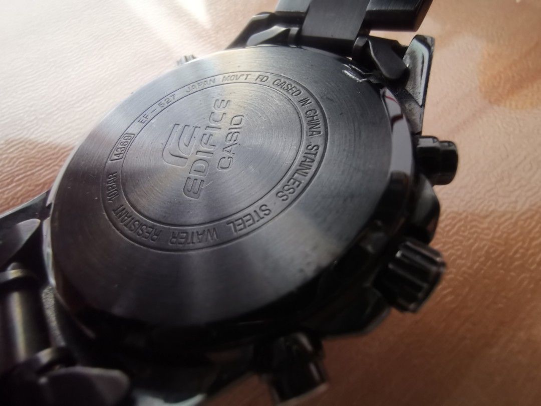 Rare Limited Edition Casio Edifice EF 527 Black Steel Men s