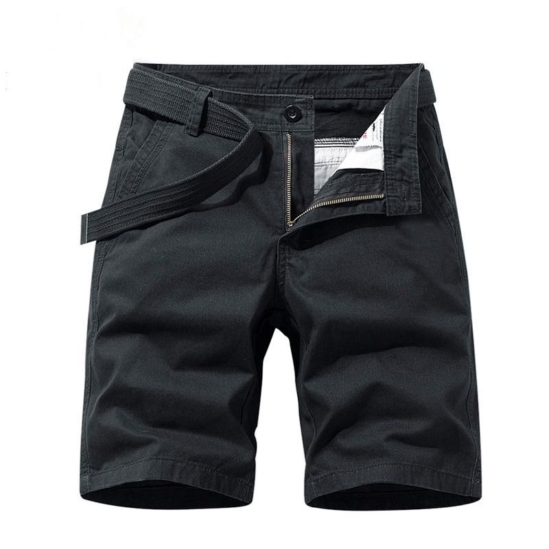READY STOCK Men Daily Casual Outing Cotton Plus Size Short Shorts Pants Trousers Black Size 28 38