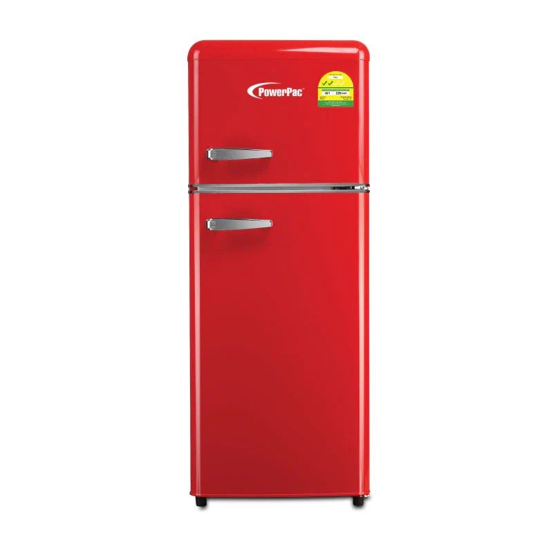 Retro Fridge 2Door Mini Fridge 114L Retro Red Color (fairly new 8.5
