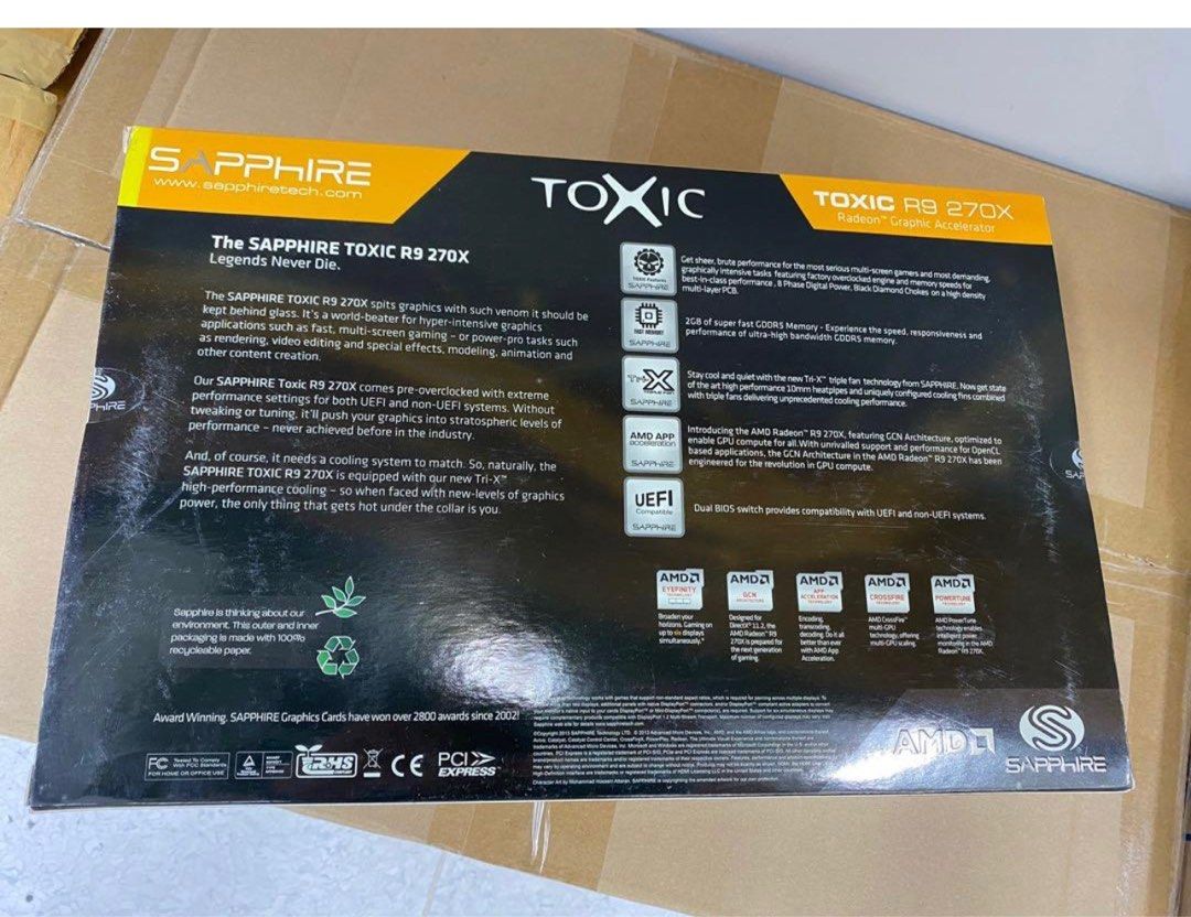 Sapphire toxic sales r9 270x 2gb
