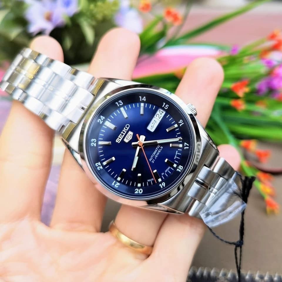 Seiko 5 automatic 21 jewels blue dial sales