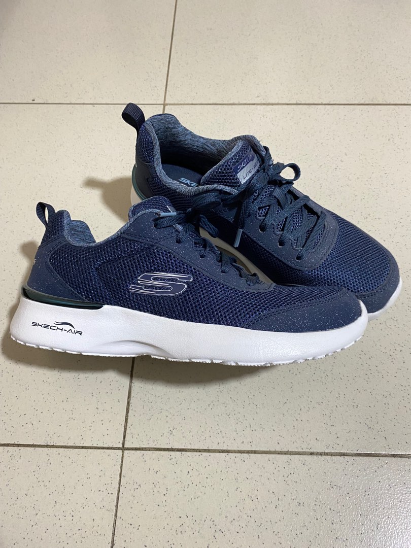 Skechers Navy Blue sneakers on Carousell