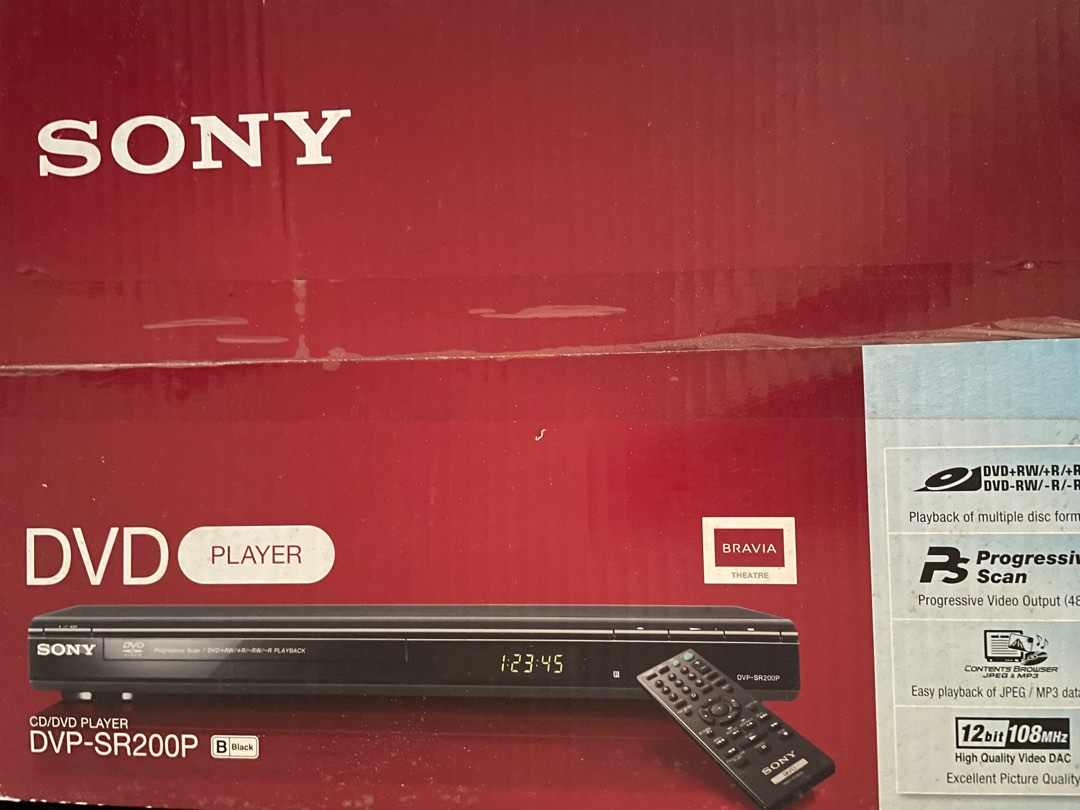 Sony DVD Player DVPSR200P, TV & Home Appliances, TV & Entertainment