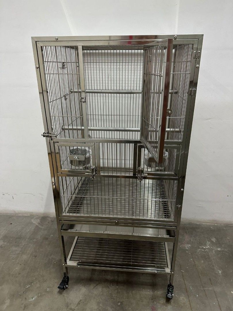 Picture Idea: Stainless Steel Parrot Cage 304 Stainless Steel 478 Overall Size
