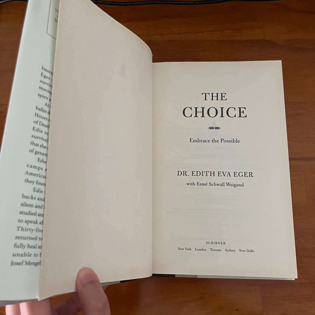 The Choice By Dr Edith Eva Eger Hobbies And Toys Books And Magazines Fiction And Non Fiction On