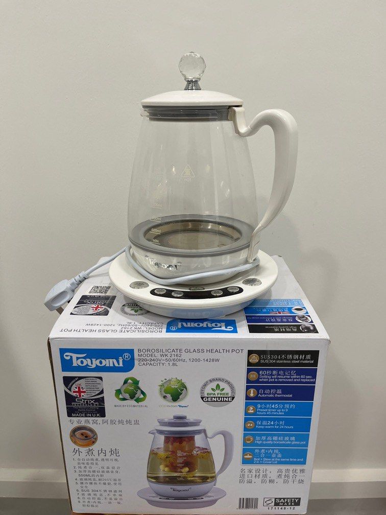 Toyomi Glass Health Pot, TV & Home Appliances, Kitchen Appliances