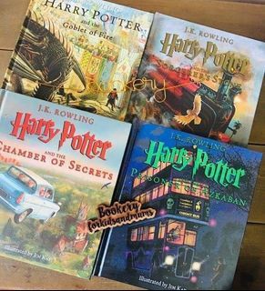 UK genuine Harry Potter illustrated hard cover book  complete set