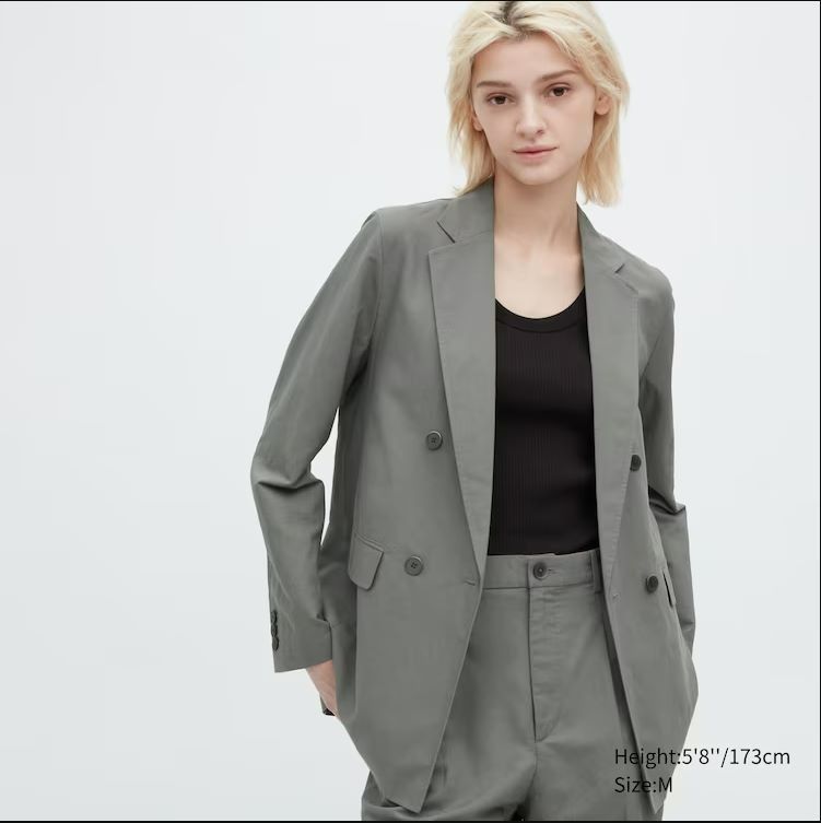 Uniqlo linen blend coat outlet