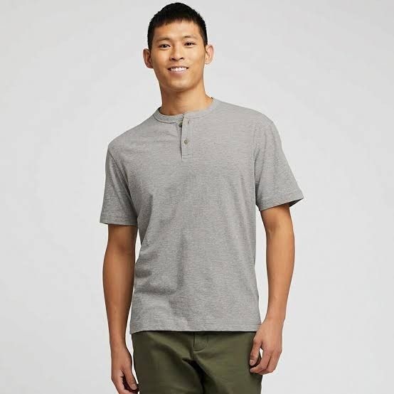Uniqlo Waffle Henley Shirt on Carousell