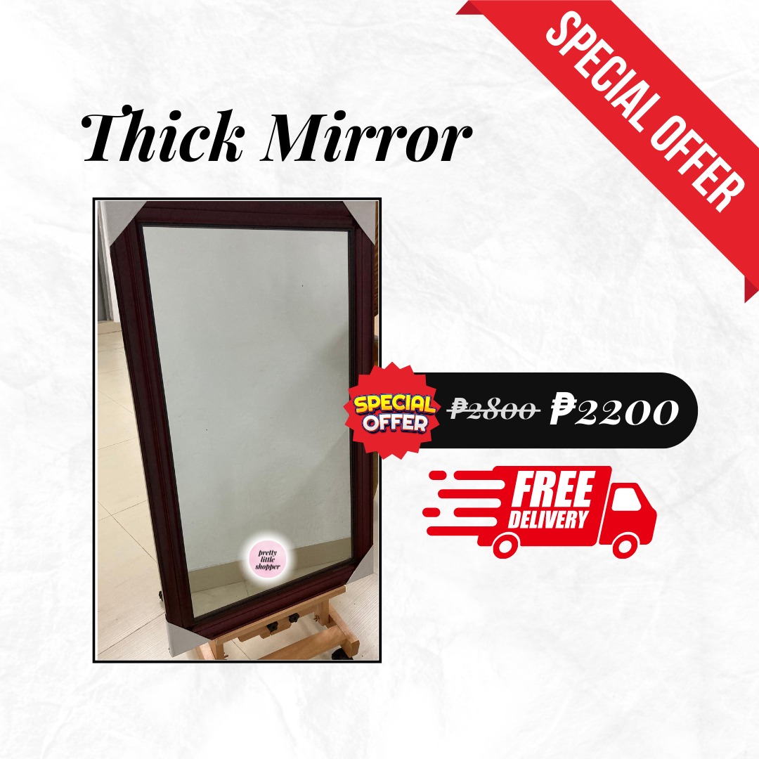 Vanity Thick Mirror on Carousell