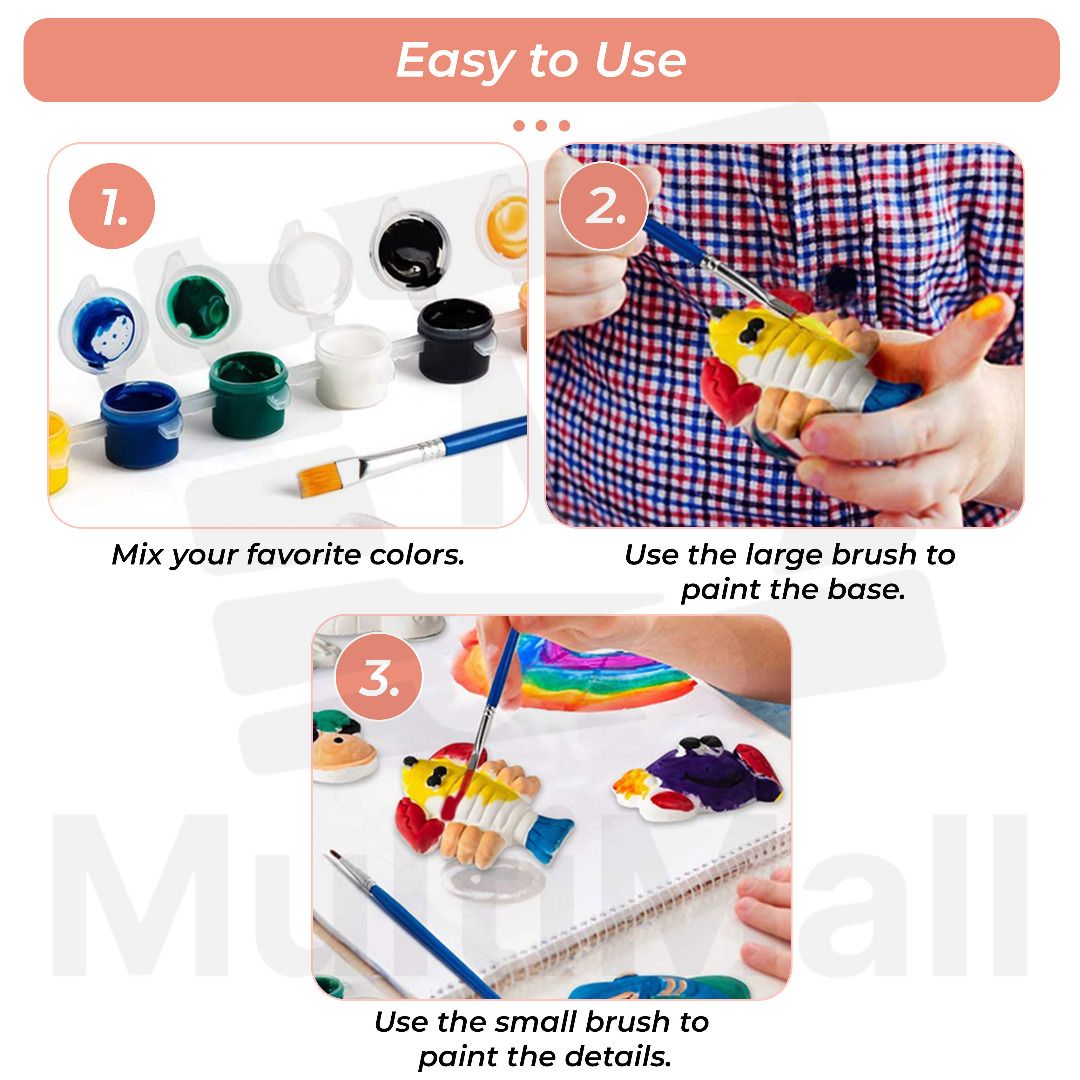 Vegetable and Fruit DIY Paint Gypsum (Landscape Box) l Educational Toys