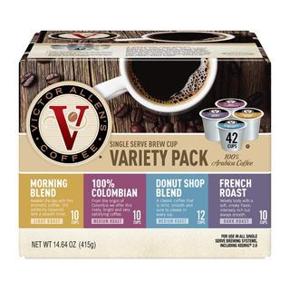Victor Allen's Coffee 42pcs Variety Pack, Light-Dark Roasts, Single Serve Coffee Pods for Keurig K-Cup Brewers