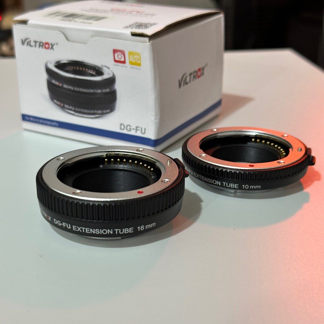 Viltrox DGFU Auto Focus AF Extension Tube Ring 10mm 16mm Set Metal
