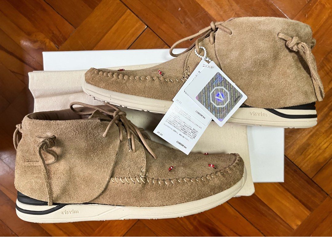 全新Visvim FBT Lhamo Folk/ Beige/US10.5, 名牌, 鞋及波鞋- Carousell