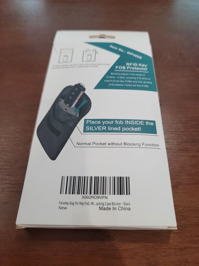 Rfid Key Fob Protection Wisdompro Faraday Bags (2-Pack) RFID Key