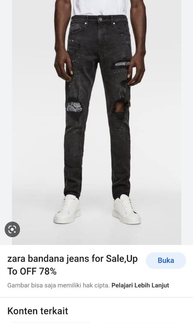 Zara man repped skinny bandana