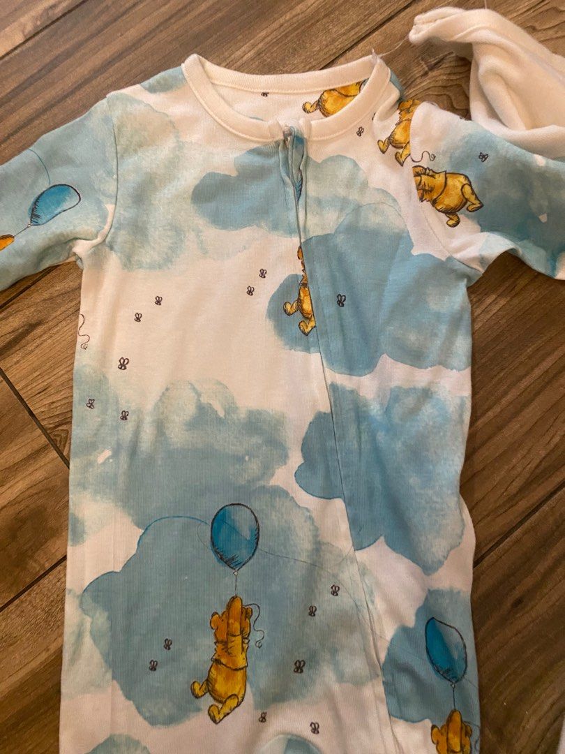 2pcs Marks & Spencer Baby Sleepsuits Pyjamas Winnie the Pooh